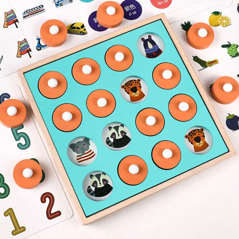 

Memory chess puzzle children 3-6 years old logical thinking focus