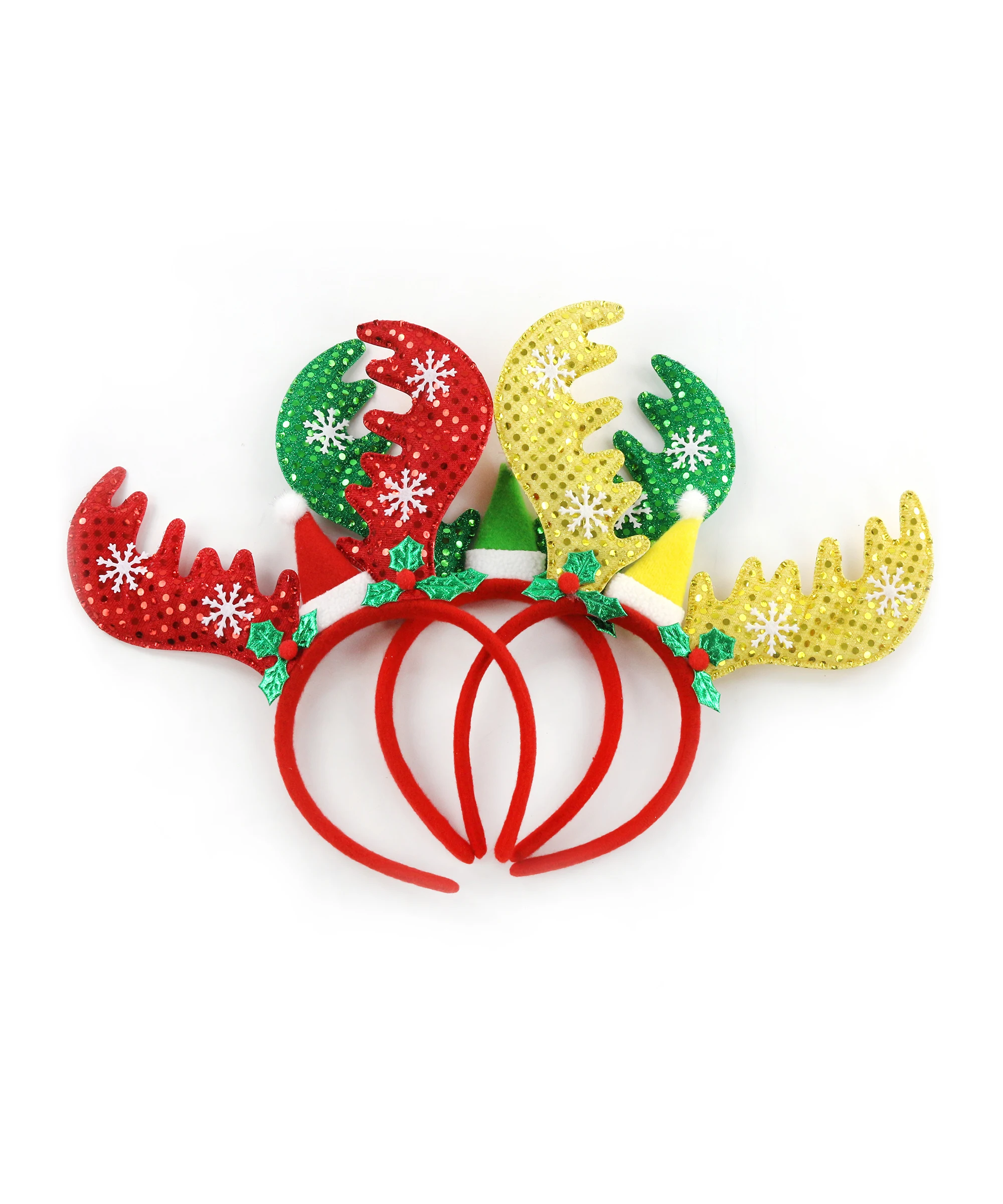 Прямая поставка Рождественский ободок для волос с оленьими рогами 3 цвета
