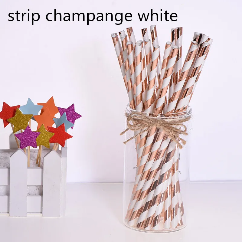 hot champagne white 25 шт eco-friendly зеленый бамбук бумажные, с пандой соломинки для дня рождения Свадебная вечеринка Baby Shower украшения событие для питьевой воды - Цвет: hot champagne white