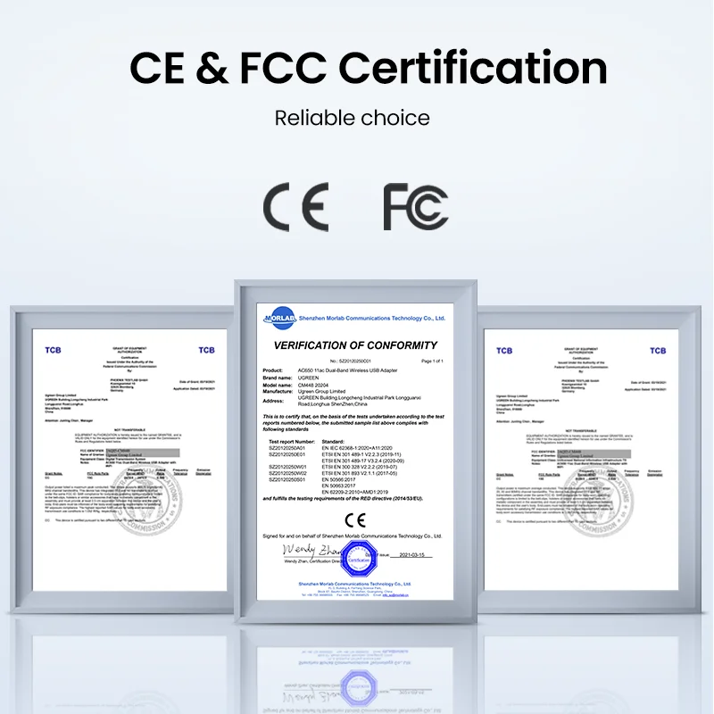 ugreen wi fi адаптер 650 мбитс 24 ггц5 ггц се