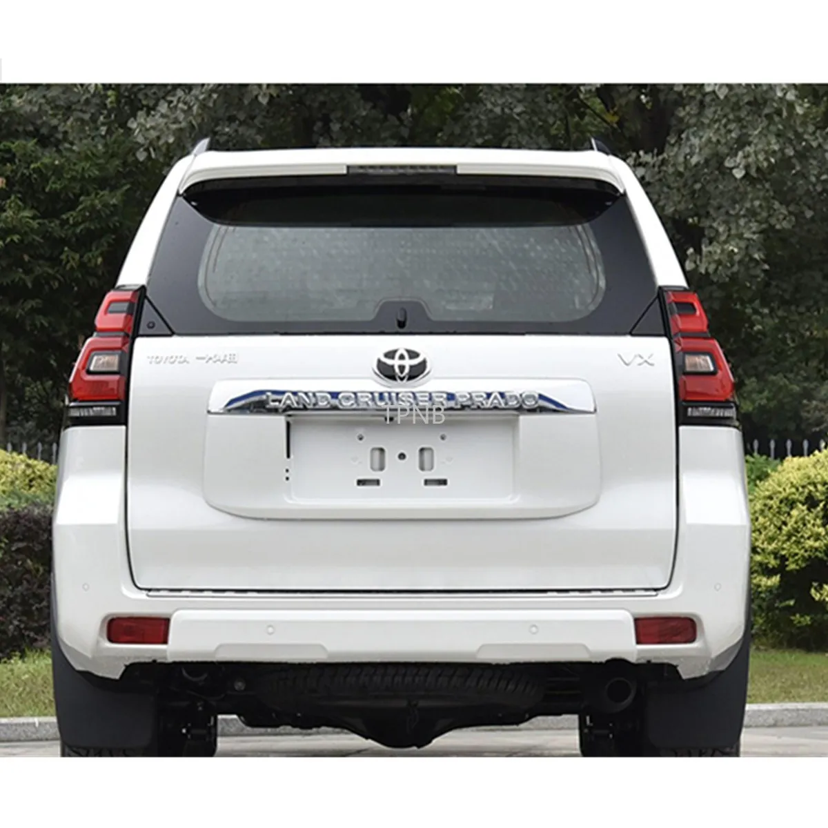 Яркая серебристая хромированная накладка на багажник из АБС пластика для Toyota Land