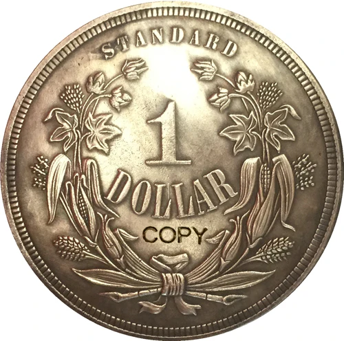 Копия монеты США за 1 доллар 1870 тип | Дом и сад