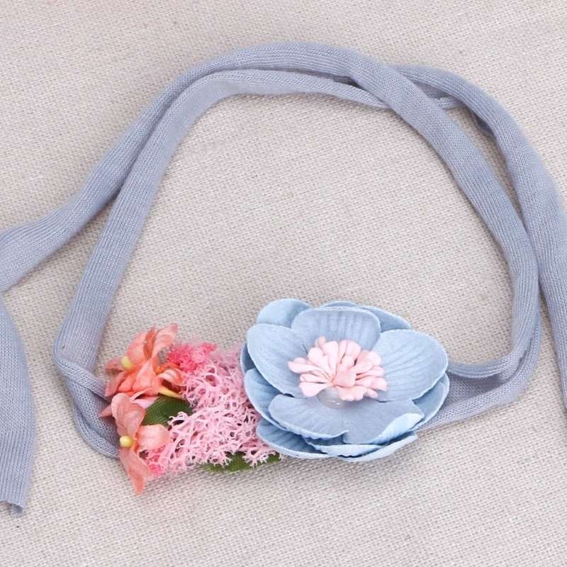 

2020 New Newborn Photography Props Flower Headband Baby Girls Handmade Tieback Headwear