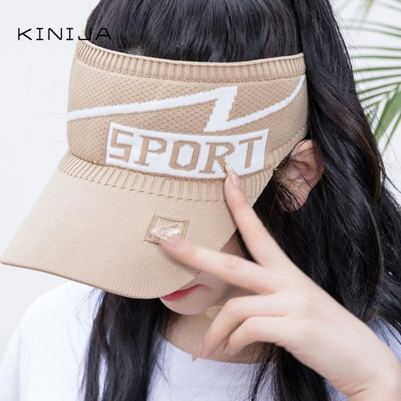 Женские вязаные бейсболки с широкими полями летние шапки буквенным козырьком