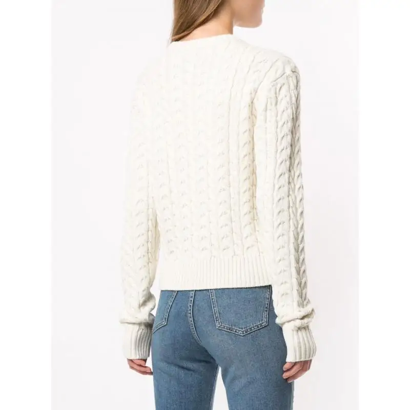 Women Sweaters and Pullovers 2019 Autumn Winter Clothes Cute Cat Twist Round Neck Long Sleeve Knit Top | Женская одежда