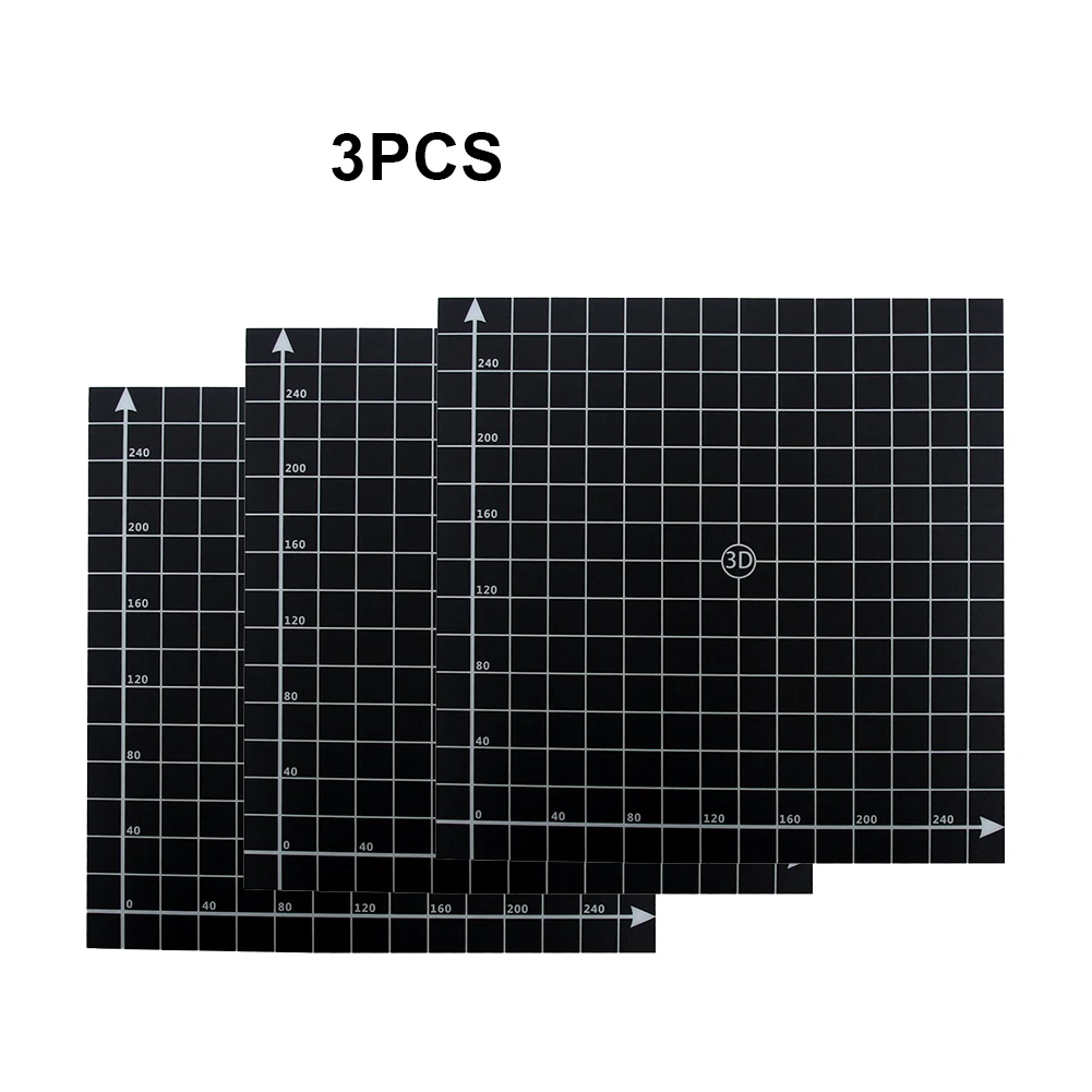 

Frosted Heated Bed Sticker 3D Printer Bed Build Surface Heat Bed Platform Adhesive Sticker Scale 300x300mm Square Sheet 3PCS