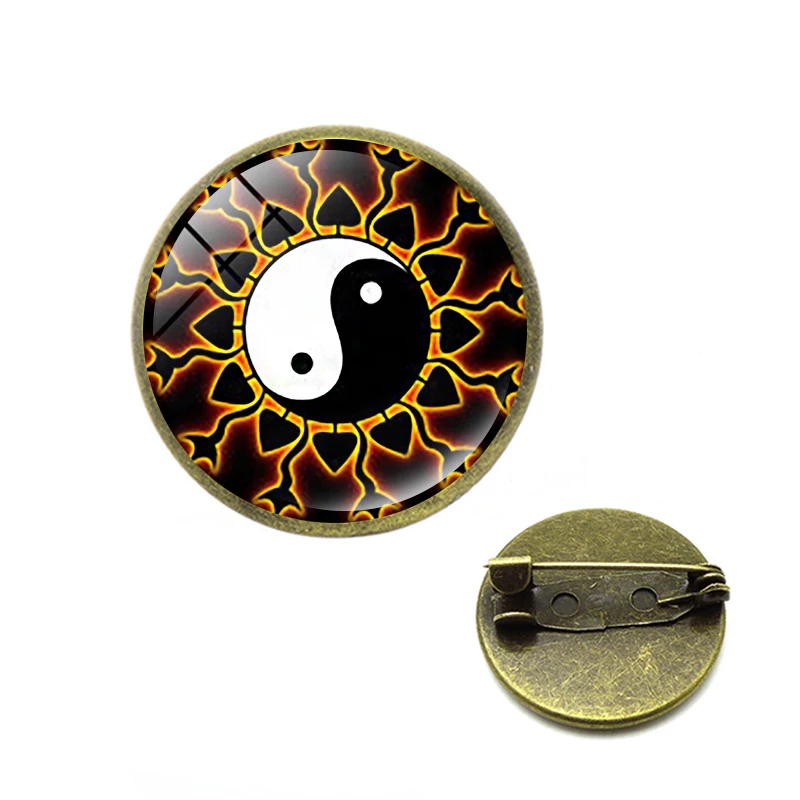 Новый Инь (железная Гуаньинь) Ян сплетен Броши нетрадиционной брошь шпильки Ying