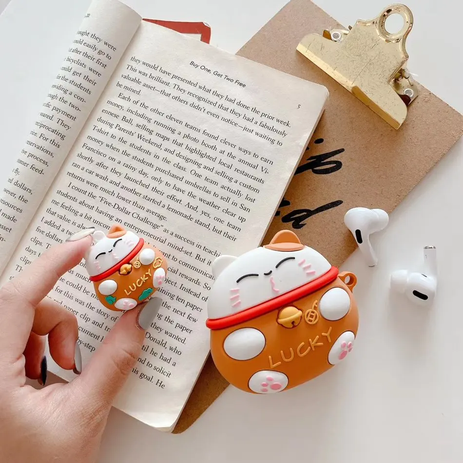 orange cat Для AirPods Pro Чехол 3D Милый Забавный инопланетянин кавайный мультяшный чехол для наушников для AirPods 3 Мягкий защитный чехол с крючок карабина - Цвет: orange cat