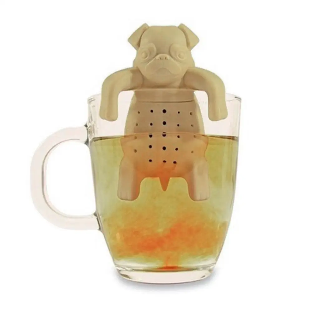 Силиконовый Прекрасный Мопс форма кофе чай заварки чайники специи фильтр для