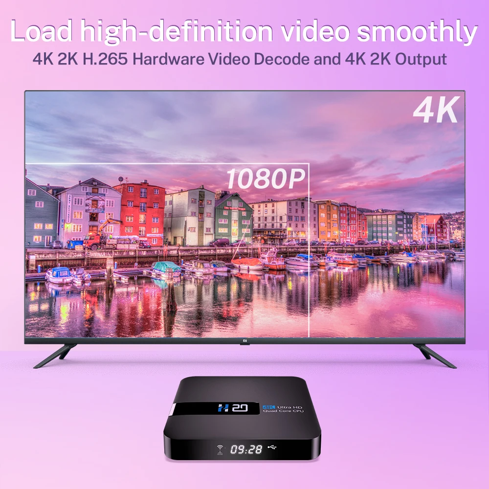 ТВ приставка RK3229 на Android 10 0 с поддержкой 4K 2 + 16 ГБ Wi Fi 4 ГГц|ТВ-приставки и