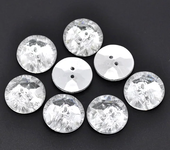 

30PCs 25mm Acrylic Sewing Buttons Scrapbooking 2 Holes Round For Sewing DIY Handmade Buttons Garment Decoration Sewing Utensils