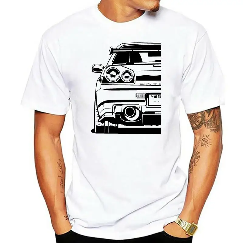 

Men Skyline R34 GTR T Shirt 2022 New Car T-Shirt Top design New arrival Casual Fashion Cool Tees