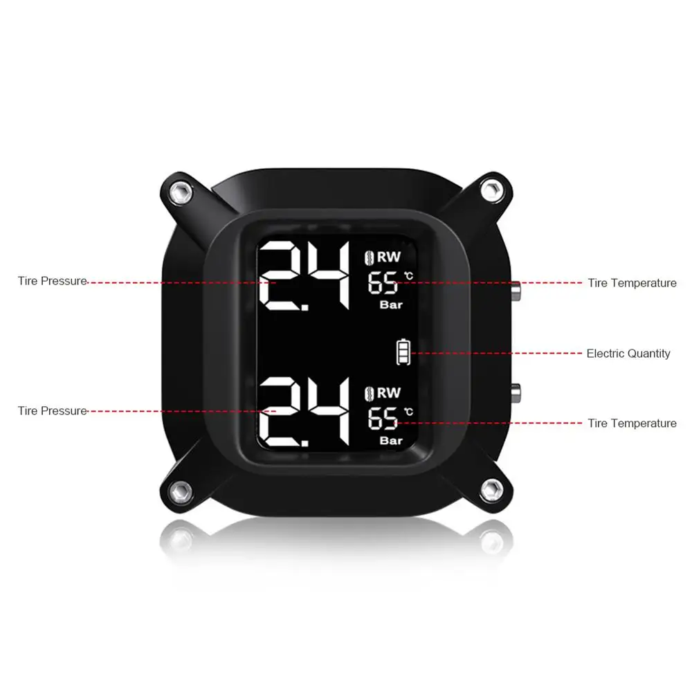 Системы контроля давления в шинах для мотоциклов TPMS беспроводной ЖК-дисплей