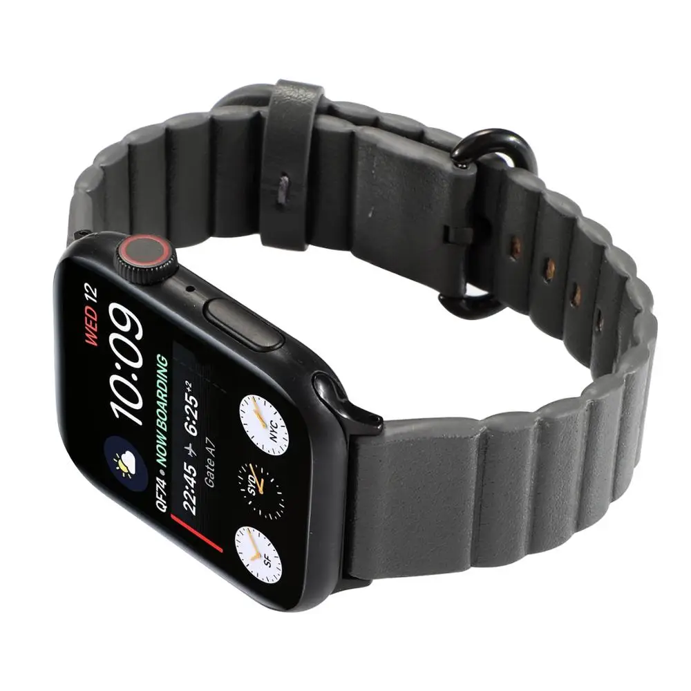 CACKOIE кожаное кольцо полоса Кожаный ремешок сенсорный Apple Watch Series 12345 38 мм 42 40 44