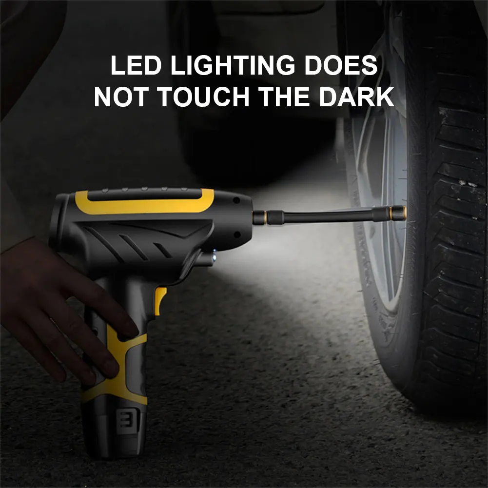 

Car Tire Inflatable Pump 120W Wireless Handheld USB Rechargeable Tire Inflator Air Compressor Tyre Air Pump Auto Accessories