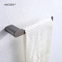 304 stainless steel gun grey wall mounted towel ring convenient towel holder hanger hanging bathroom kitchen storage holder