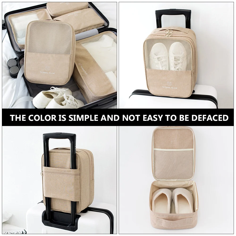 

4pcs Multi-purpose Travel Shoe Bag Trolley Case Shoe Storage Pouch Storage Bag