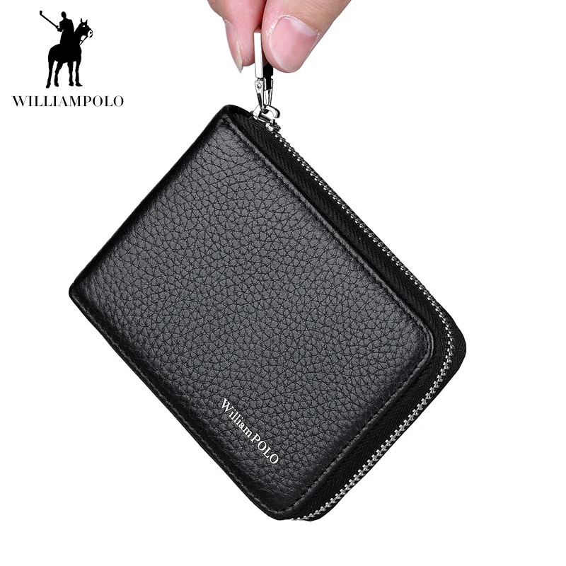 Бумажник WILLIAMPOLO PL185143 мужской кожаный кредитница кошелек из воловьей кожи на