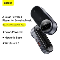 baseus solar fm transmitter modulator car wireless bluetooth 5 0 adapter usb fast charger auto aux mp3 player hands free car kit