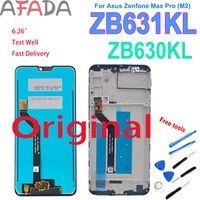 original 6 26 for asus zenfone max pro m2 zb630kl zb631kl lcd display touch screen digitizer assembly for asus x01bda lcd