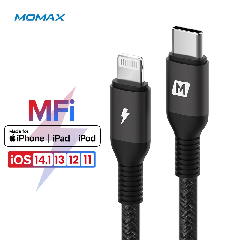 Оригинальный зарядный кабель MFI с usb c на lightning для iPhone 11 12 xs xr 8 7 6 plus 5se ipad быстрое
