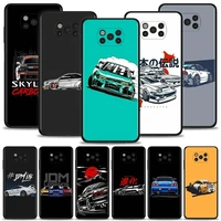 Phone Case For Xiaomi POCO Pro NFC Pocophone Silicone Fundas Black Coque sports car jdm drift