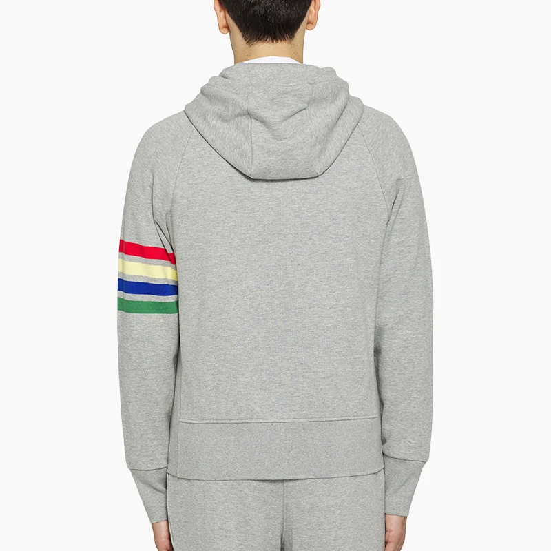 

THOM 2021 TB Fashion Brand Hooded Clothing Zipper Stripes Spring Autumn Jacket Men Sweatshirts Hoodies Casual Sportswear Coat