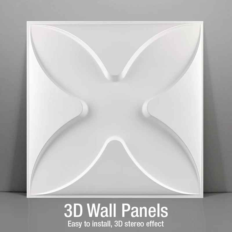 Размер: 30x30 см 3d искусство штукатурка Геометрическая алмаз резного дерева клея на