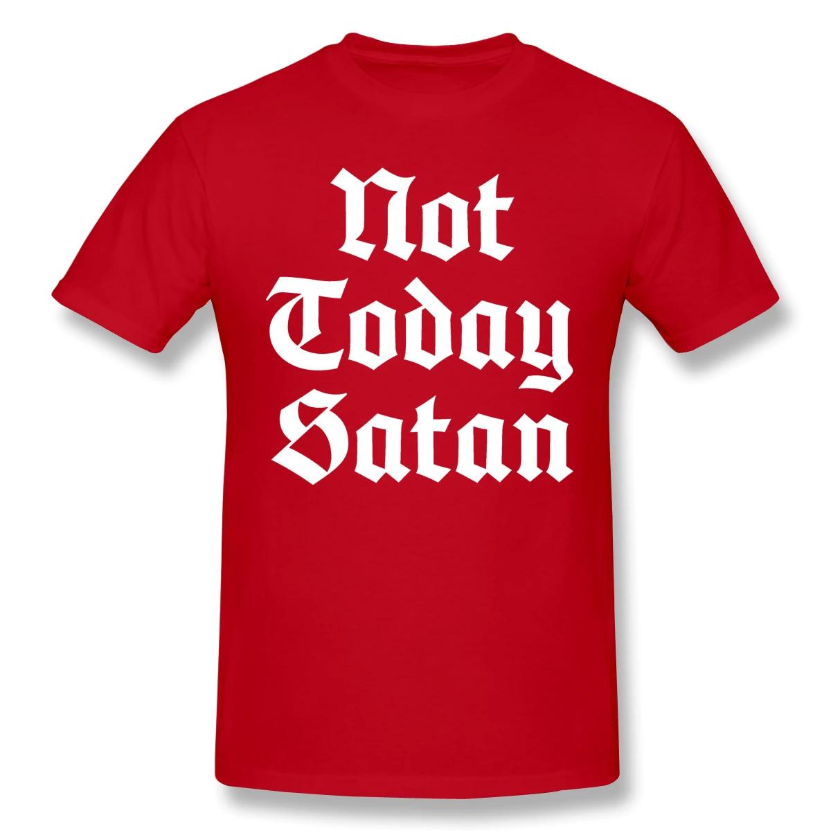 Not Today Футболка красная футболка Satan Fation Мужская модная с коротким рукавом | одежда