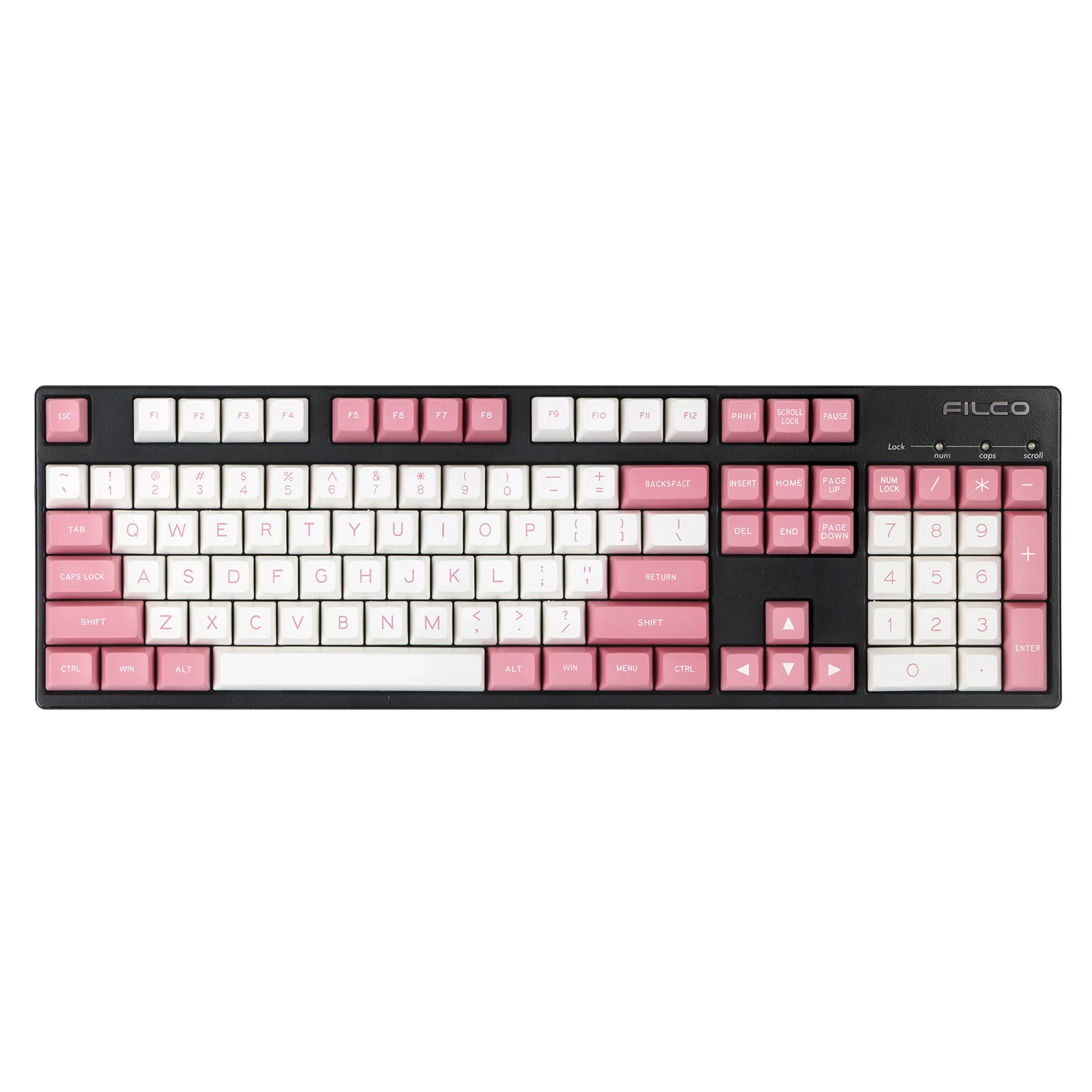 

MAXKEY Pink And White Doubleshot Keycaps SA Double Shot ABS Keycap 130 Keys For Cherry Mx Mechanical Keyboard