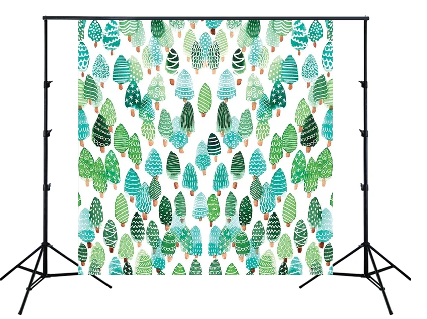 Рождественская зеленая сосновая елка фон Рождественский белый Снежный лес День