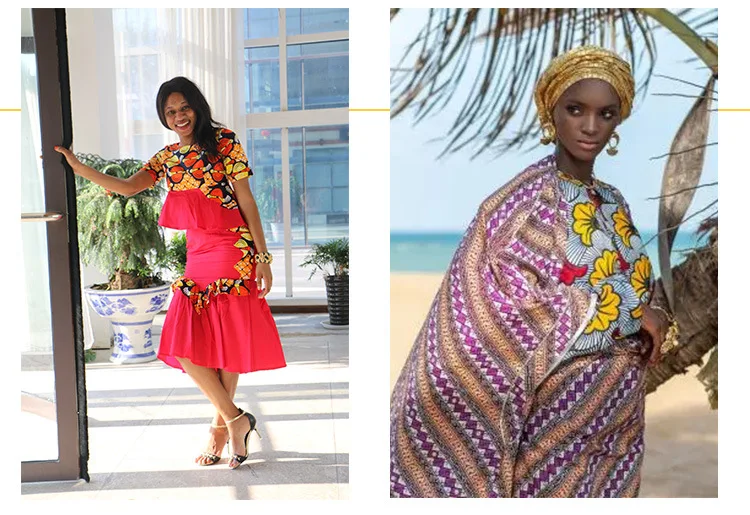 1 ярд Африканский хлопок Анкара настоящая восковая ткань с принтом павлина и