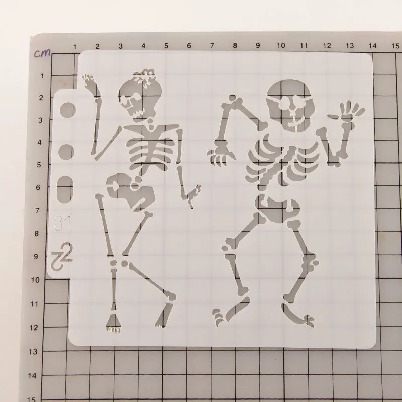 Skeleton pvc Layering Stencils for Diy scrapbook coloring painting stencil home decor diy etc. Product image | Канцтовары для офиса