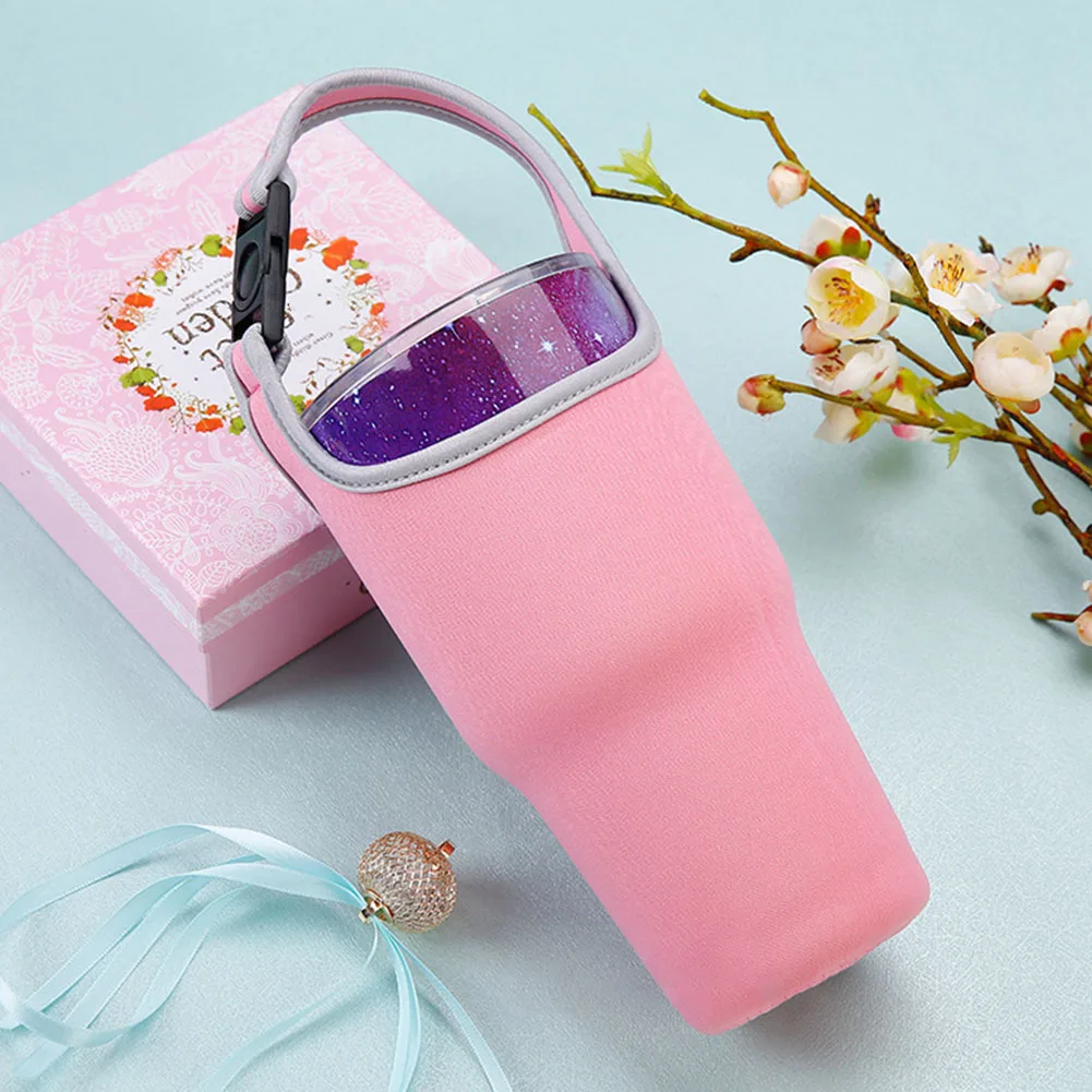 Eco-Friendly Beverage Bag Anti-Hot Cartoon Cute Travel Water Bottle Cup Mug Cover for 30oz Glass Holder Sleeve Deco | Дом и сад