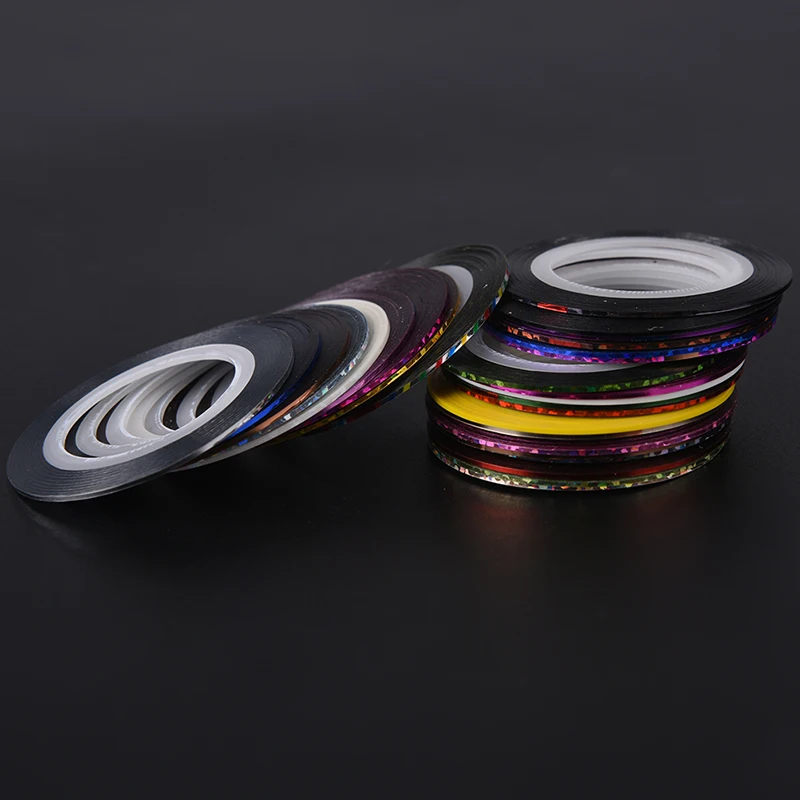 

30pcs Colorful 3d Nail Polish Glitter Sticker Decals Decoration DIY Striping Tape Nail Art Tips Line Tool