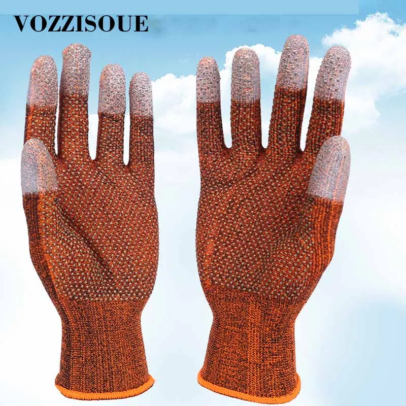 6 пар Нескользящие садовые перчатки из искусственной кожи рабочие с безопасным