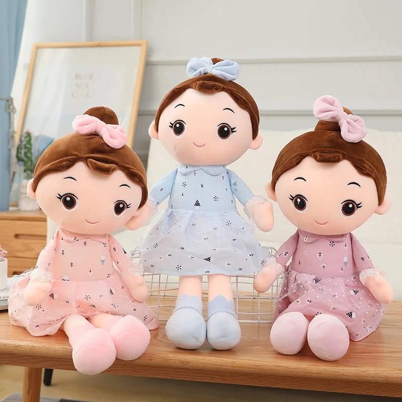 

45/60/70/90cm Lovely Nice Angel Girls With Skirt Plush Toys Stuffed Dolls Soft Pillow For Kids Birthday Girls Valentine Gifts