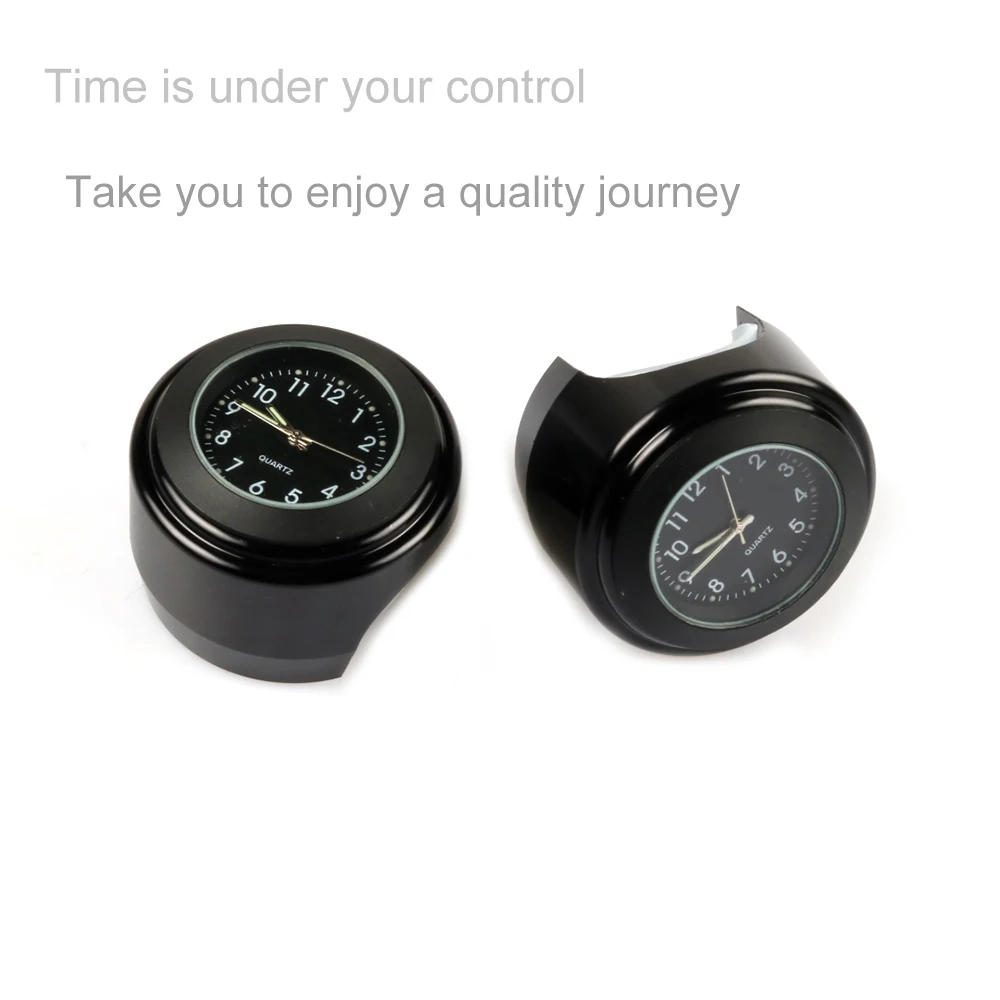

Universal Motorcycle Accessories Quartz Clock 7/8" Waterproof Chrome Bike Handlebar Mount Watch Aluminum Luminous Clock for