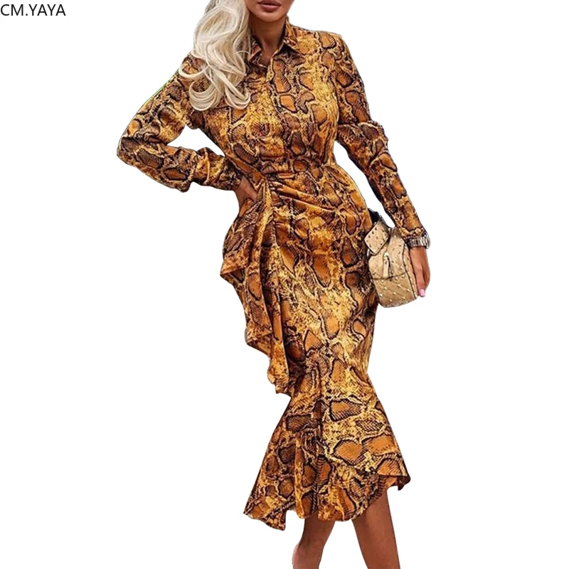 Женские 2020 новое зимнее платье миди отложной воротник длинный рукав пикантная