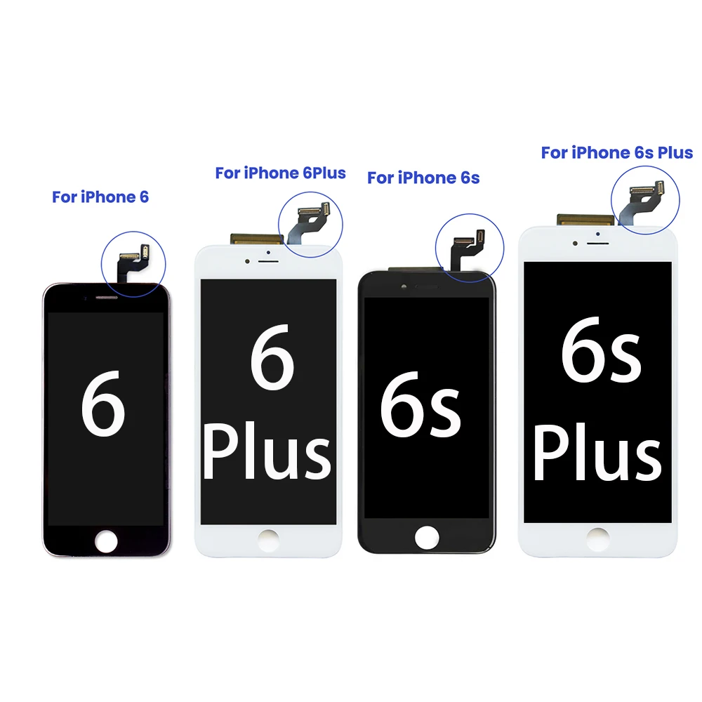 Класс ааааа Pantalla lcd для iPhone 6 6plus 6s Plus дисплей дигитайзер сборка 3D сенсорный без