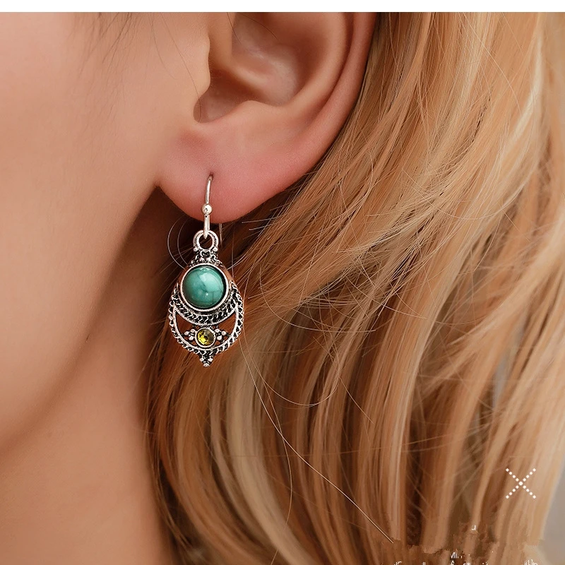 Винтаж в богемном стиле длинные Подвесные серьги для Для женщин ювелирные