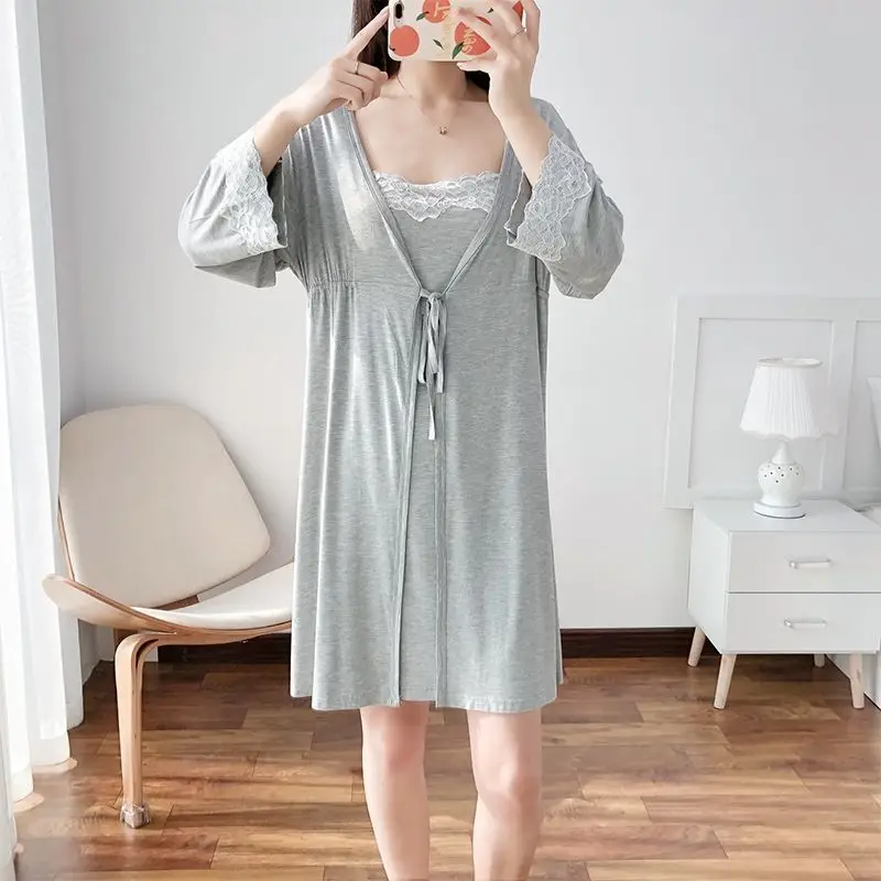 2 шт./компл. халат для беременных и взрослых платья грудного вскармливания Одежда