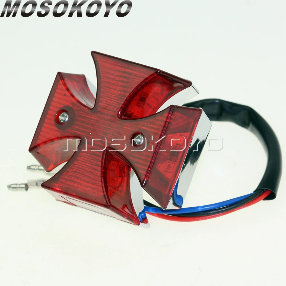 Maltese Cross Custom Chopper стоп сигнал светодиодный 12 в тормозной задний фонарь с
