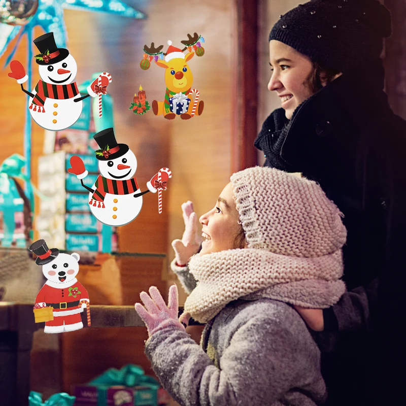 5 шт. рождественские наклейки на стену в стиле Facebook детские украшение дома