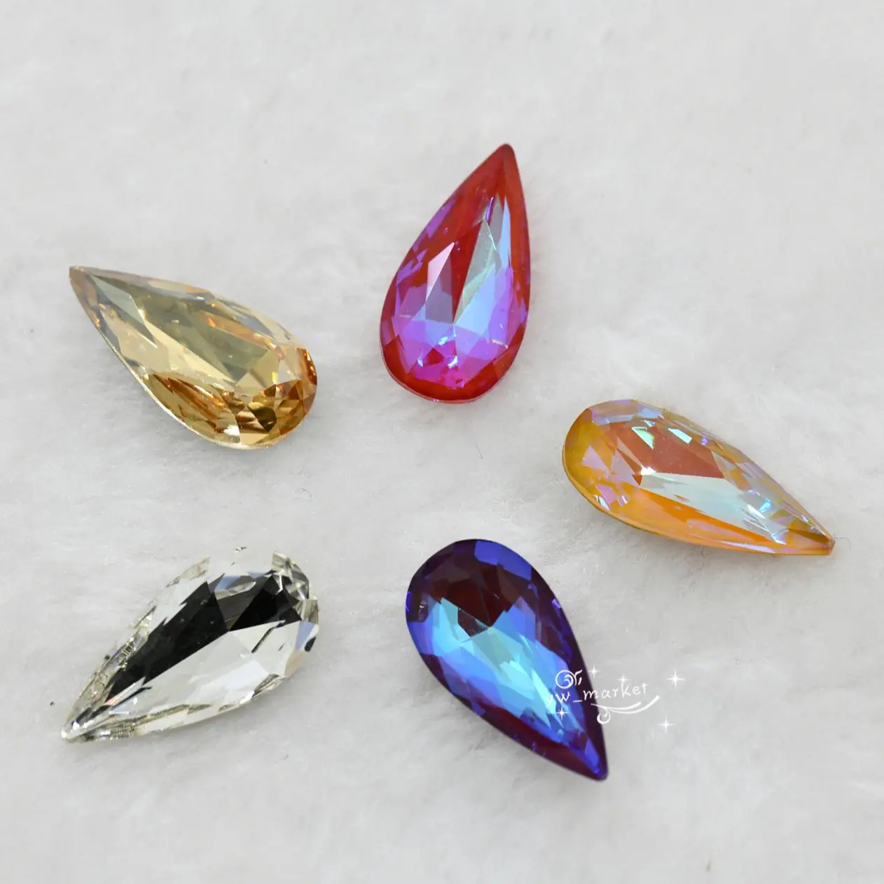 

Стеклянные бусины с заостренным концом, 11 мм x 22 мм, k9 jewels, длинные каплевидные украшения для одежды, для рукоделия