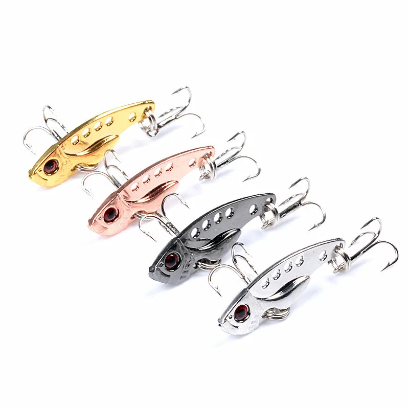 

4Colors 3D Eyes Metal VIB Lure 3.8g 7g 11g Sinking Vibration Baits Artificial Vibe Fishing Lure for Bass Pike Fishing Baits Hard