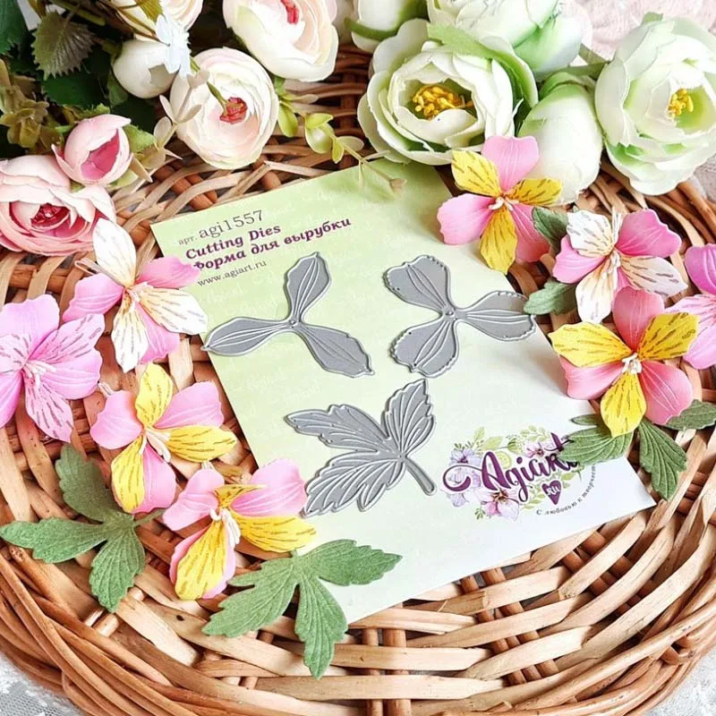 

2021 New Arrival 3pcs Leaves Foliage Metal Cutting Dies Stencil Craft Mould Decor Template for Scrapbooking Design Model Mold