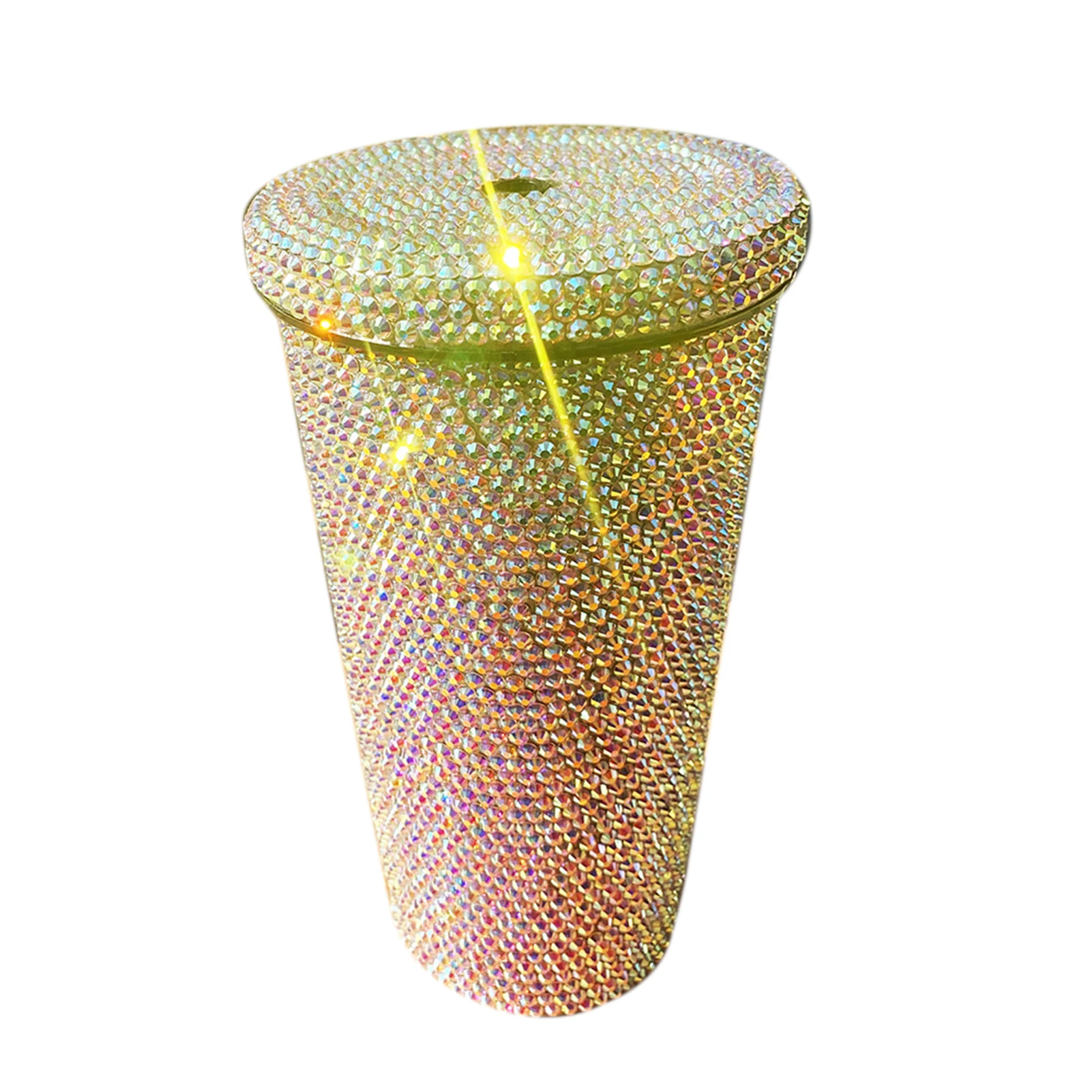 

Vacuum Flask Portable Wear-resistant Multi-colored Sturdy Thermal Mug for Hiking Diamond-studded Sparkling Straw Cup