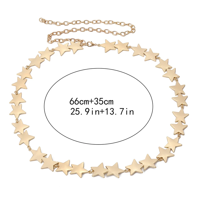 

Fashion Star Women Jewelry Party Dress Waist Chain Metal Punk Belts Waistbands