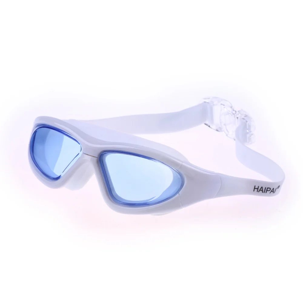 

Unisex Swimming Goggles Waterproof Anti-fog Leak Clear UV Protective Plain Plating Silicone Strap Swimming Glasses (Blac